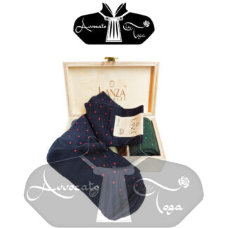 Calze-uomo-in-caldo-cotone-fleur-de-lis-confezione-regalo-in-legno